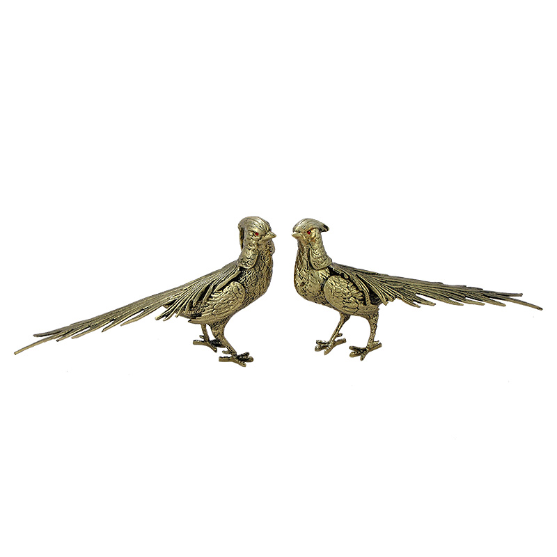 Статуэтка бронзовая пара Фазаны Bronze Birds Золотой Статуэтка бронзовая пара Фазаны Bronze Birds Золотой в Барнауле | Loft Concept