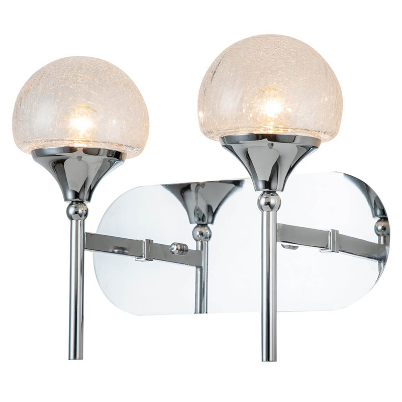 Бра Lluis two Wall Lamp Хром Прозрачный Бра Lluis two Wall Lamp Хром Прозрачный в Барнауле | Loft Concept