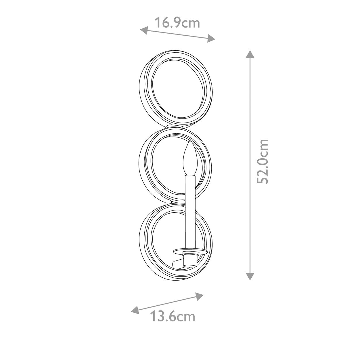 Бра в виде трех круглых зеркал Kichler в Барнауле