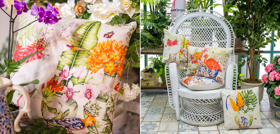 Декоративная подушка White Heron and Hoopoe Pillow Декоративная подушка White Heron and Hoopoe Pillow - Loft-Concept в Барнауле