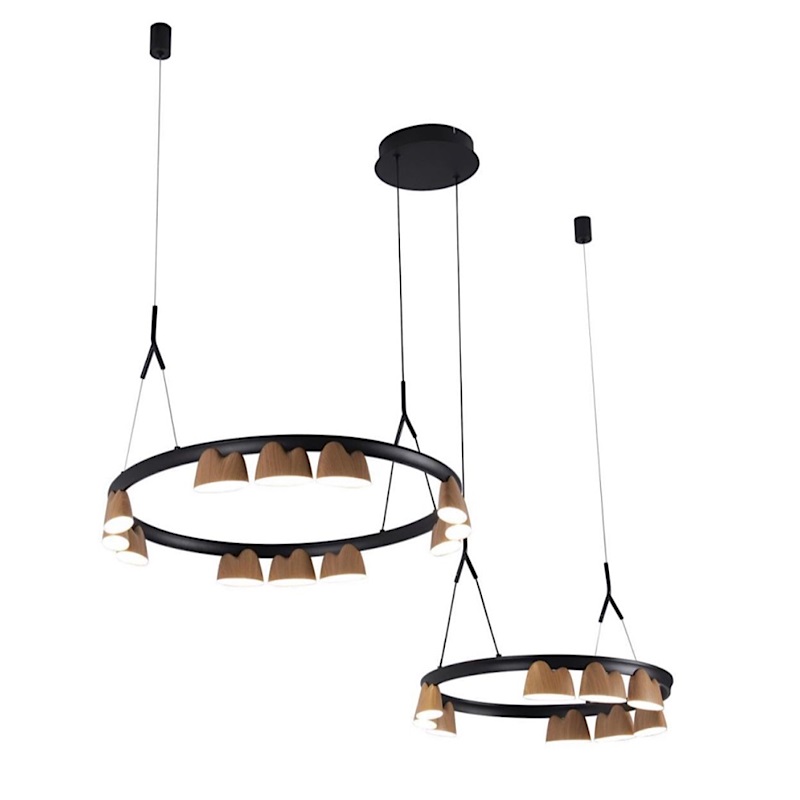 Люстра Wooden Eco Light Черный матовый Люстра Wooden Eco Light Черный матовый в Барнауле | Loft Concept