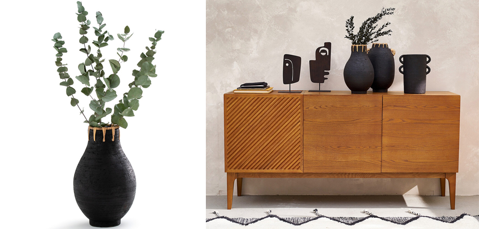 Ваза Ceramic Vase & Rattan D20 Ваза Ceramic Vase & Rattan D20 - Loft-Concept в Барнауле