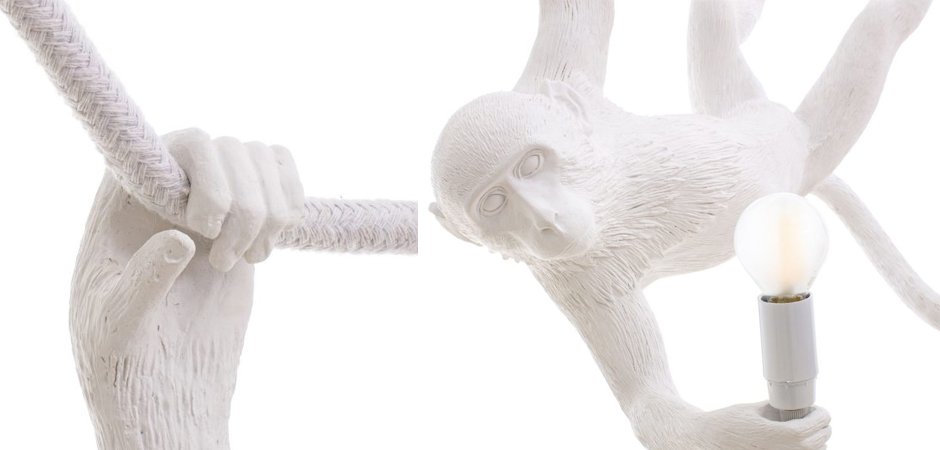 Подвесной светильник Seletti The Monkey Lamp  Swing White - фото №1