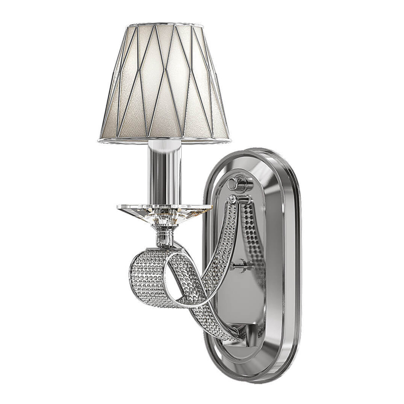 Бра Franseza Sconce chrome Хром Белый Бра Franseza Sconce chrome Хром Белый в Барнауле | Loft Concept
