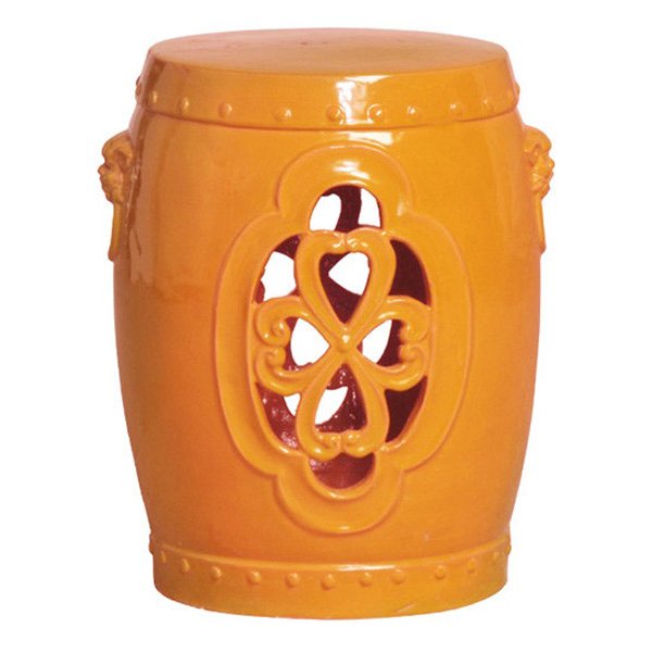 Керамический табурет Clover Garden Stool - Orange Оранжевый Керамический табурет Clover Garden Stool - Orange Оранжевый в Барнауле | Loft Concept