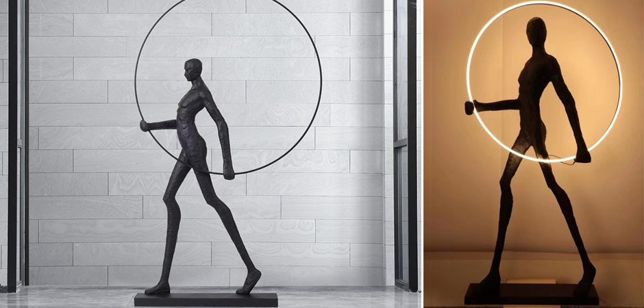 Торшер Man carries light circle Торшер Man carries light circle - Loft-Concept в Барнауле