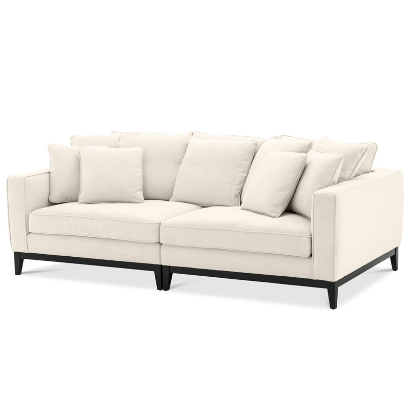 Диван Eichholtz Sofa Principe Бежевый Черный в Барнауле | Loft Concept 