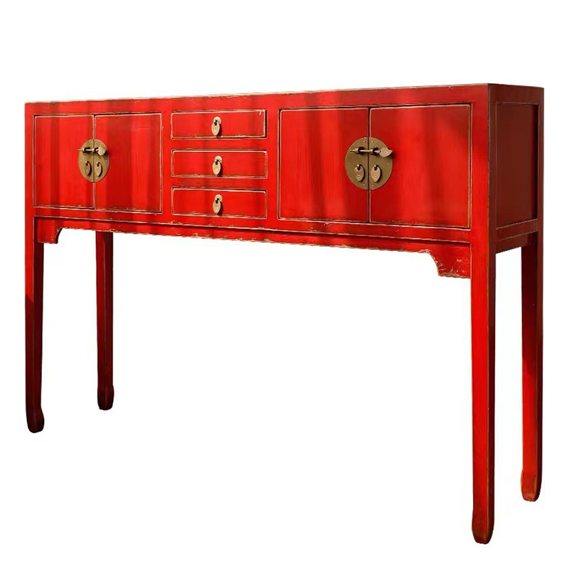 Красная Консоль в Китайском Стиле Red Console Chinese Красный Красная Консоль в Китайском Стиле Red Console Chinese Красный в Барнауле | Loft Concept