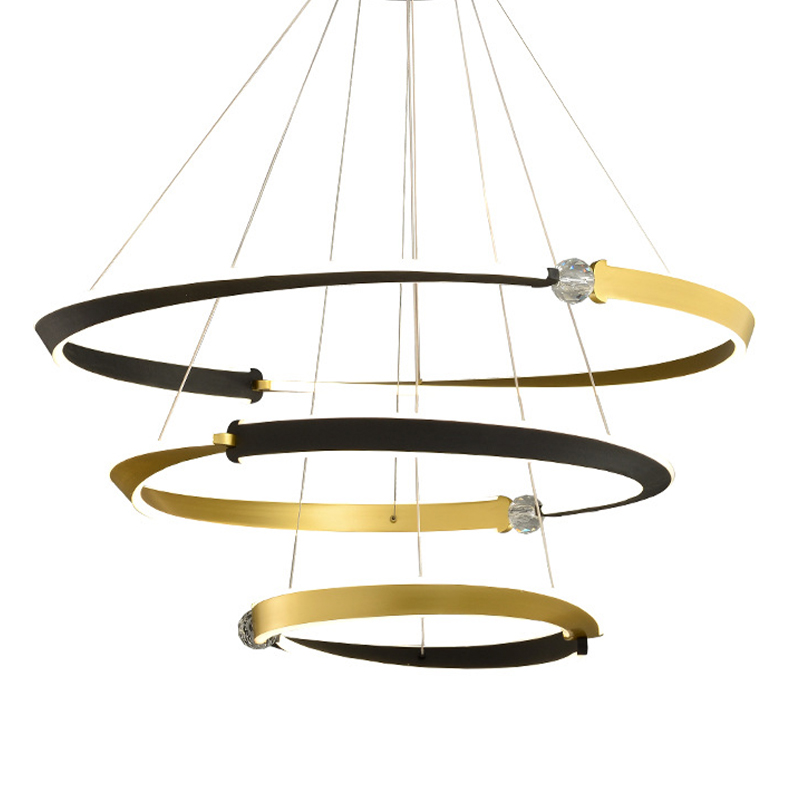 Люстра Кольца Ring Horizontal Cyril Три кольца Черный Золотой Черный Золотой Люстра Кольца Ring Horizontal Cyril Три кольца Черный Золотой Черный Золотой в Барнауле | Loft Concept