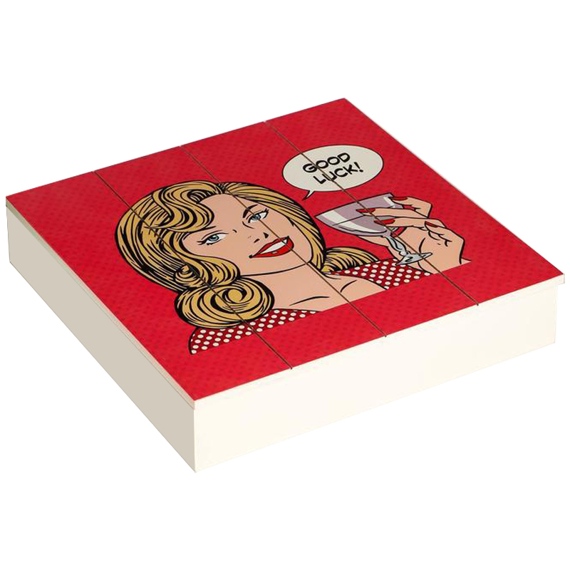 Шкатулка Pop Art Girl red Красный Белый Шкатулка Pop Art Girl red Красный Белый в Барнауле | Loft Concept