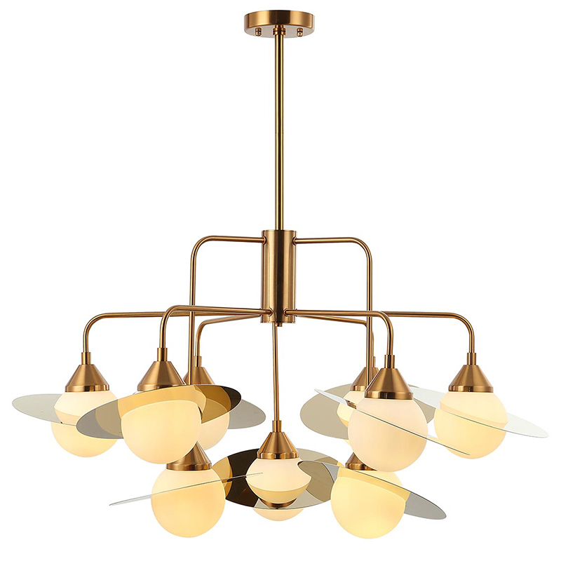 Люстра Phainon Gold Chandelier 9 Золотой Белый Люстра Phainon Gold Chandelier 9 Золотой Белый в Барнауле | Loft Concept