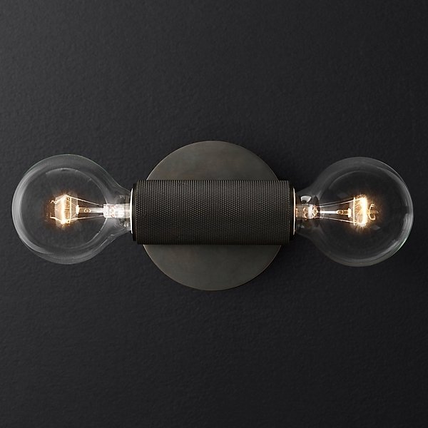 Бра RH Utilitaire Inline Sconce Black Темная бронза Бра RH Utilitaire Inline Sconce Black Темная бронза в Барнауле | Loft Concept