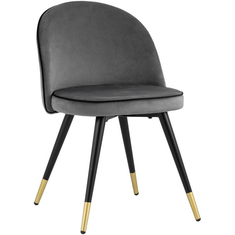 Стул Cooper Chair LUX Серый Велюр Серый Черный Стул Cooper Chair LUX Серый Велюр Серый Черный в Барнауле | Loft Concept
