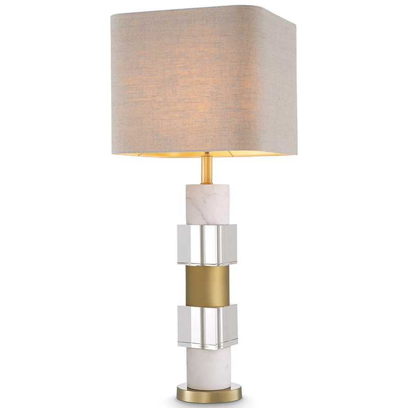 Настольная лампа Eichholtz Table Lamp Cullingham White Marble Прозрачное Стекло Белый Мрамор Bianco Бежево-серый Латунь Настольная лампа Eichholtz Table Lamp Cullingham White Marble Прозрачное Стекло Белый Мрамор Bianco Бежево-серый Латунь в Барнауле | Loft Concept