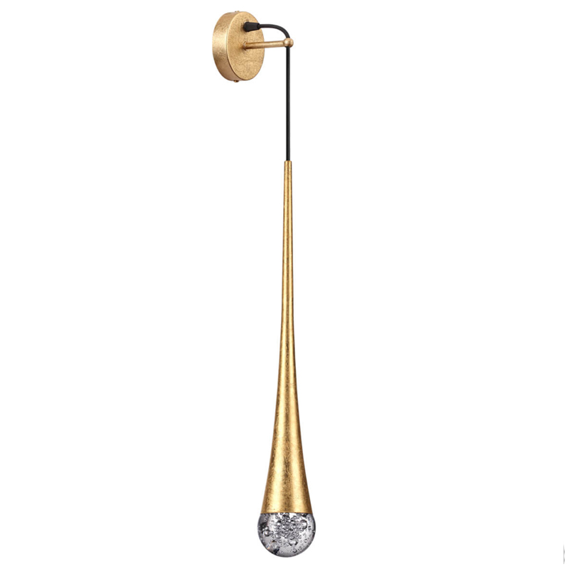 Бра Golden Drop Lamp Золотой Прозрачное Стекло Бра Golden Drop Lamp Золотой Прозрачное Стекло в Барнауле | Loft Concept