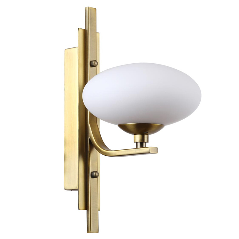 Oval Balls Mushrooms Wall Lamp Brass Латунь Прозрачный белый в Барнауле | Loft Concept 