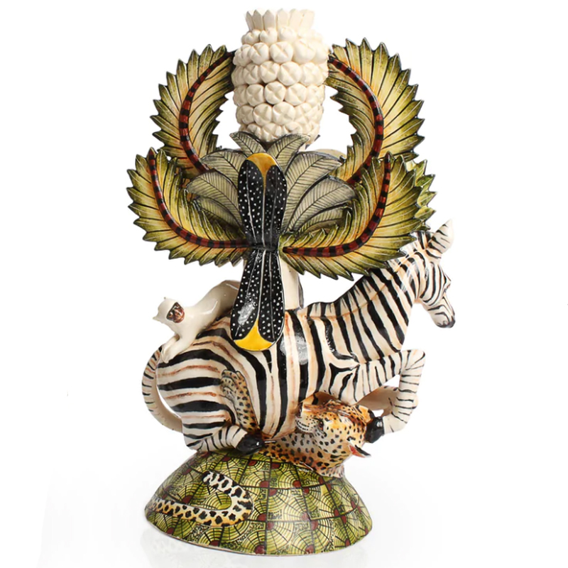 Подсвечник Зебры Zebra and Leopard Candle Holders Зеленый Подсвечник Зебры Zebra and Leopard Candle Holders Зеленый в Барнауле | Loft Concept