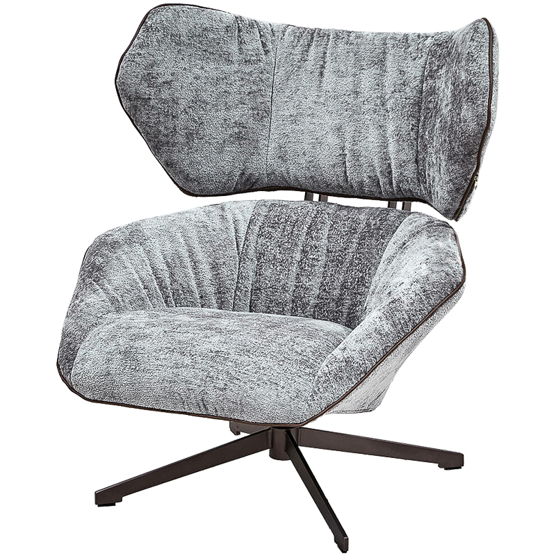 Кресло Holdor Chair Серый Темная бронза в Барнауле | Loft Concept 