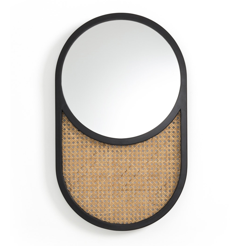 Зеркало Mirror Oak Frame Черный Зеркало Mirror Oak Frame Черный в Барнауле | Loft Concept