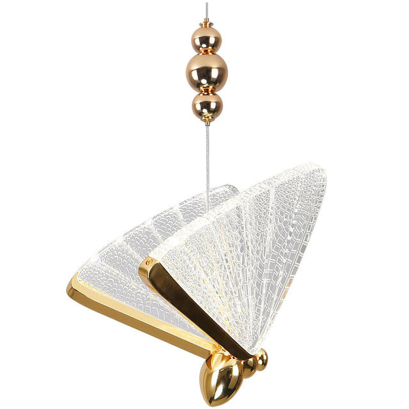 Люстра Glass butterfly chandelier A Глянцевое золото Прозрачный Люстра Glass butterfly chandelier A Глянцевое золото Прозрачный в Барнауле | Loft Concept