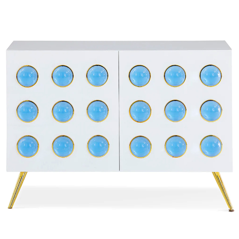 Буфет Jonathan Adler Globo Lucite Cabochon Cabinet Белый Золотой Голубой Буфет Jonathan Adler Globo Lucite Cabochon Cabinet Белый Золотой Голубой в Барнауле | Loft Concept