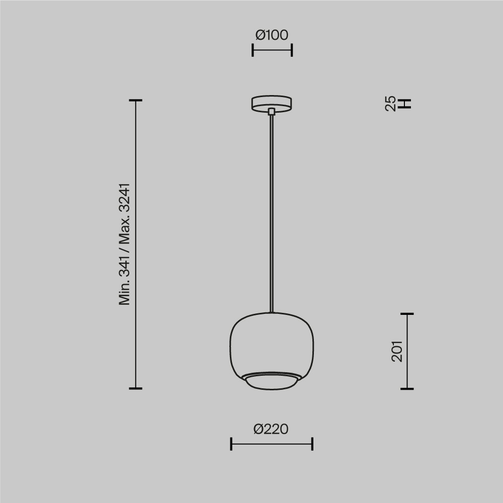 Подвесной светильник Brio Черный 3000К 12Вт в Барнауле