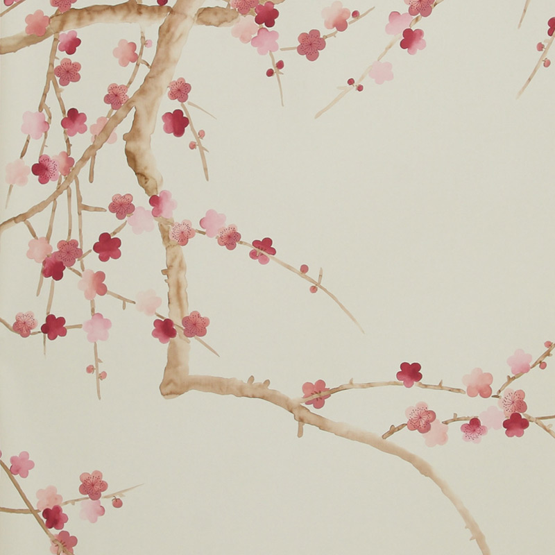 Обои ручная роспись Plum Blossom Blossom on Satin Grey dyed silk Обои ручная роспись Plum Blossom Blossom on Satin Grey dyed silk в Барнауле | Loft Concept