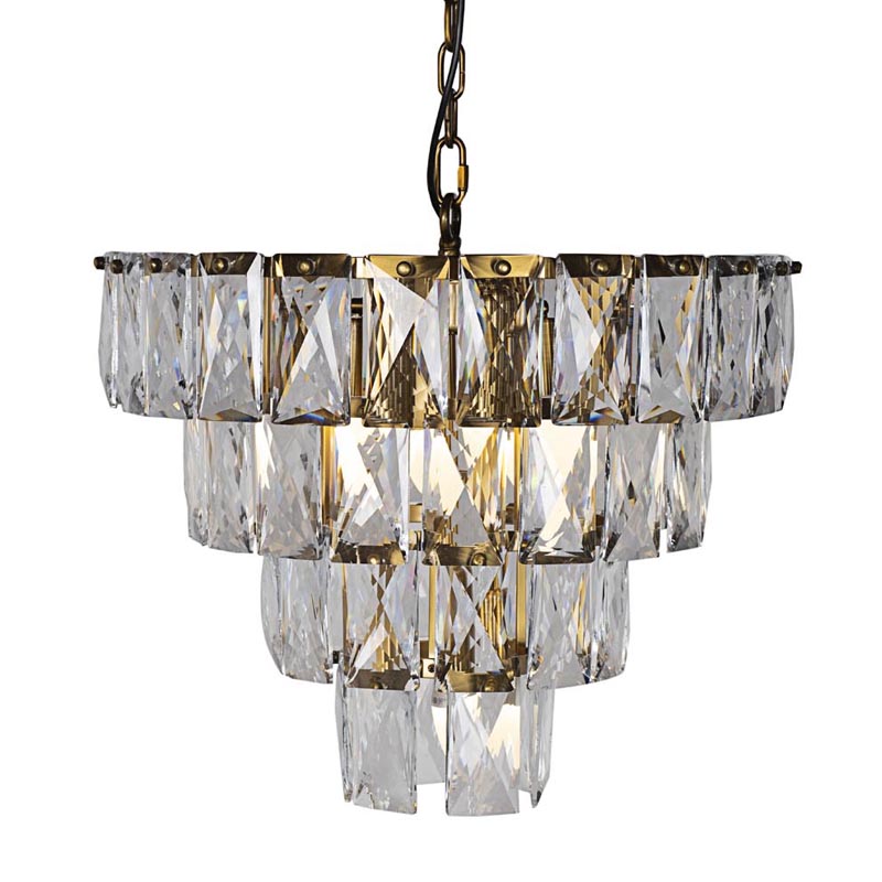 Люстра Tiers Crystal Light Chandelier brass 7 Латунь Люстра Tiers Crystal Light Chandelier brass 7 Латунь в Барнауле | Loft Concept
