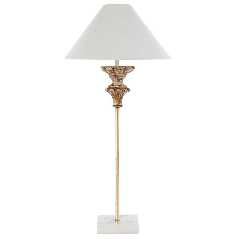 Настольная лампа Gilbert Provence Table lamp Белый Коричневый винтаж Настольная лампа Gilbert Provence Table lamp Белый Коричневый винтаж в Барнауле | Loft Concept