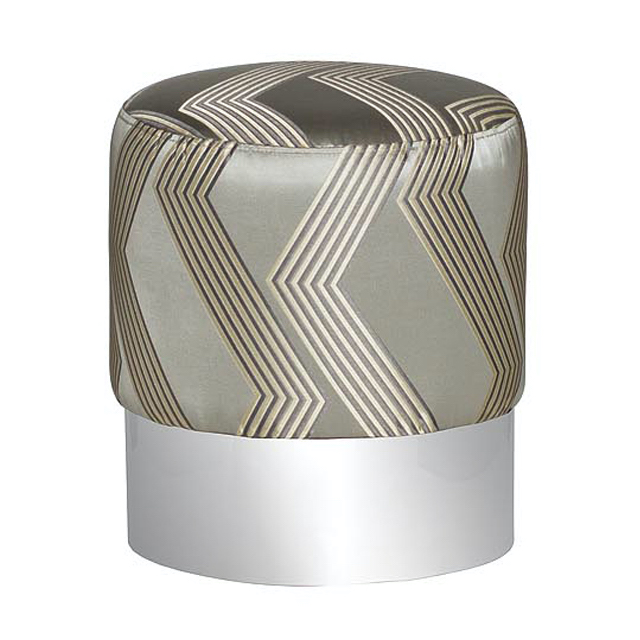 Пуф Silver Chevron Puff Бежево-серый Серебряный Пуф Silver Chevron Puff Бежево-серый Серебряный в Барнауле | Loft Concept