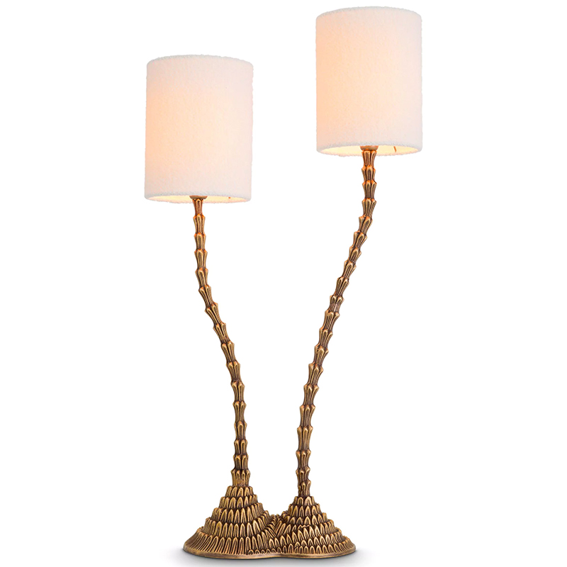Настольная лампа Eichholtz Table Lamp Forenza Латунь Белый Настольная лампа Eichholtz Table Lamp Forenza Латунь Белый в Барнауле | Loft Concept