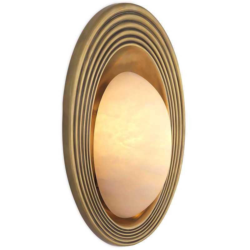 Бра Eichholtz Wall Lamp Savono Латунь Античная полированная Белый Бра Eichholtz Wall Lamp Savono Латунь Античная полированная Белый в Барнауле | Loft Concept