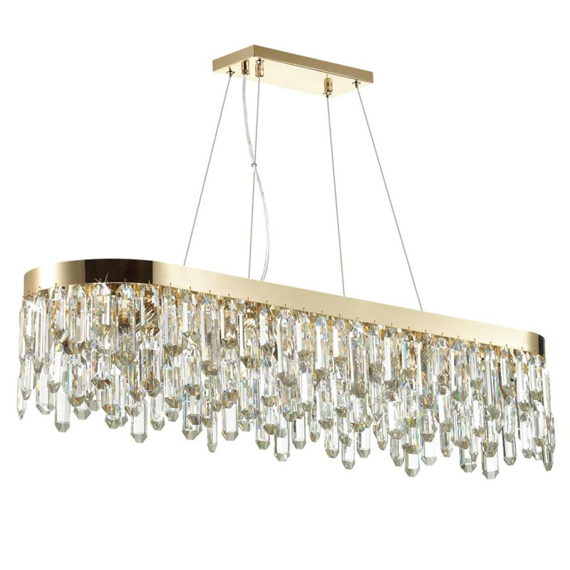 Люстра Crystal Polyhedrons Linear Gold Глянцевое золото Прозрачное Стекло Люстра Crystal Polyhedrons Linear Gold Глянцевое золото Прозрачное Стекло в Барнауле | Loft Concept