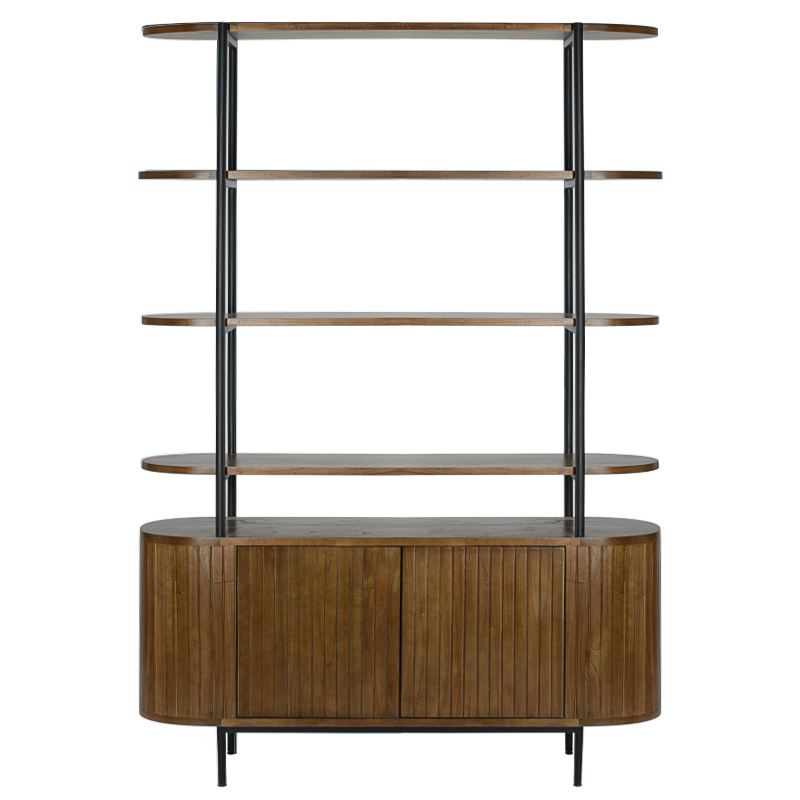 Стеллаж Rockwell Wood Rack Коричневый Черный Стеллаж Rockwell Wood Rack Коричневый Черный в Барнауле | Loft Concept