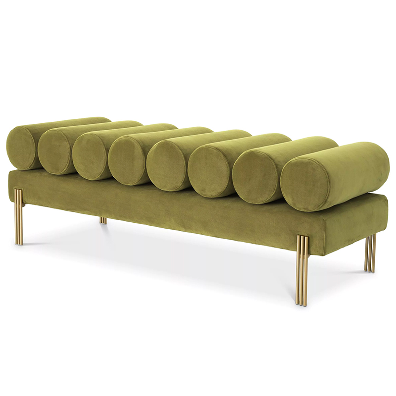 Банкетка Eichholtz Bench Oxley Green Зеленый Латунь Банкетка Eichholtz Bench Oxley Green Зеленый Латунь в Барнауле | Loft Concept