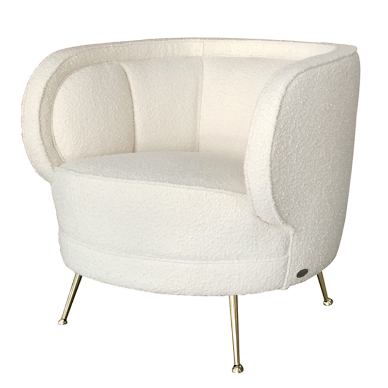 Кресло Boucle Teana Armchair Белый Кресло Boucle Teana Armchair Белый в Барнауле | Loft Concept