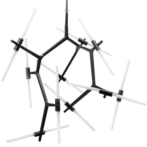 Люстра Агнес Chandelier Black 20 Белый Черный Люстра Агнес Chandelier Black 20 Белый Черный в Барнауле | Loft Concept