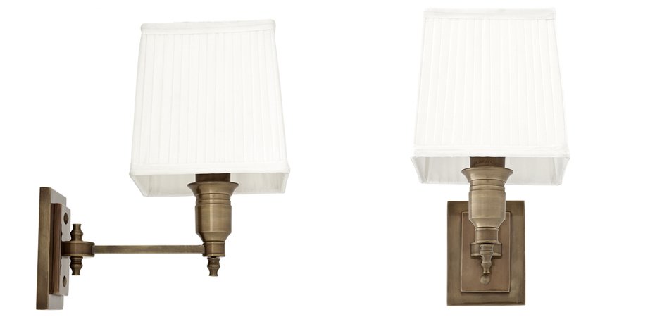 Бра Wall Lamp Lexington Single Brass+White Бра Wall Lamp Lexington Single Brass+White - Loft-Concept в Барнауле