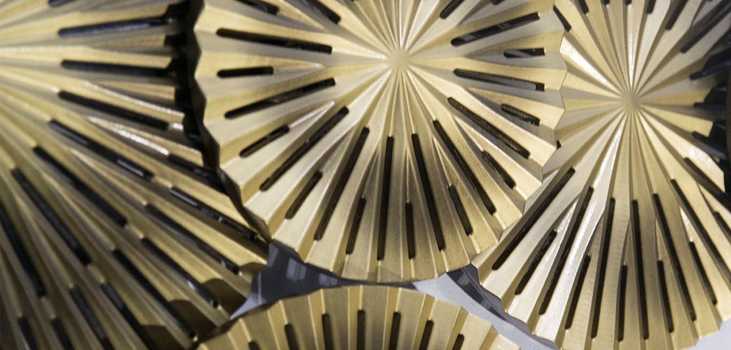 Арт-объект Apollo Brown and Gold Wall Plaque Disc gap 5 - фото №1