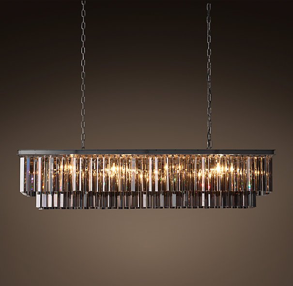 Люстра RH 1920s Odeon Smoke Glass Fringe Black iron 125 Черный Люстра RH 1920s Odeon Smoke Glass Fringe Black iron 125 Черный в Барнауле | Loft Concept