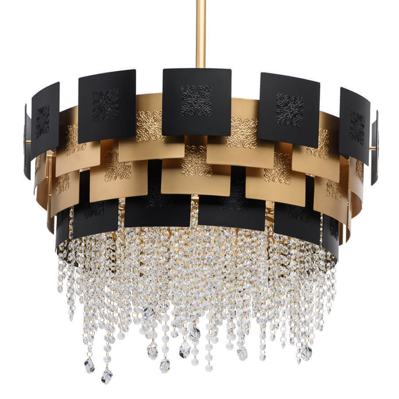 Люстра Engraving Plates Black Gold Черный Золотой Люстра Engraving Plates Black Gold Черный Золотой в Барнауле | Loft Concept