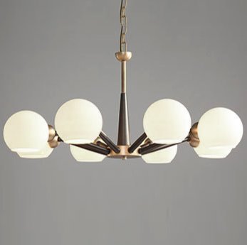 Люстра Thalia chandelier White glass Золотой Белый Черный Люстра Thalia chandelier White glass Золотой Белый Черный в Барнауле | Loft Concept