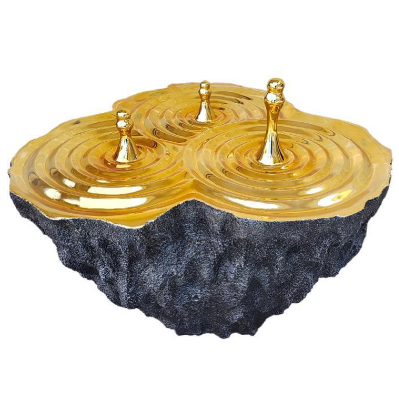 Дизайнерский Кофейный стол Golden Drops Coffee Table Глянцевое золото Черный Дизайнерский Кофейный стол Golden Drops Coffee Table Глянцевое золото Черный в Барнауле | Loft Concept