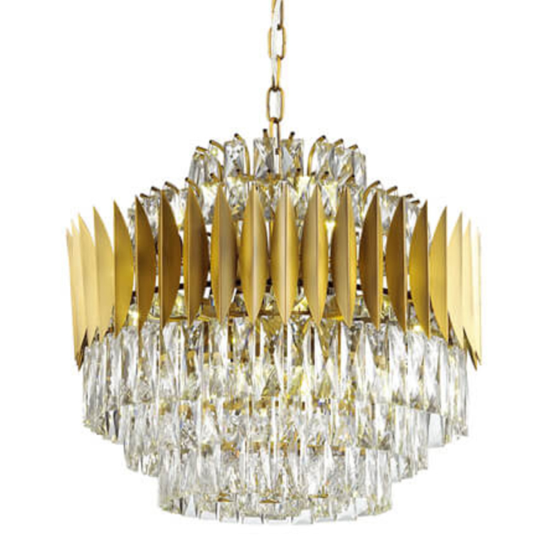 Люстра KEBO KING CHANDELIER 55 Латунь Прозрачное Стекло в Барнауле | Loft Concept 