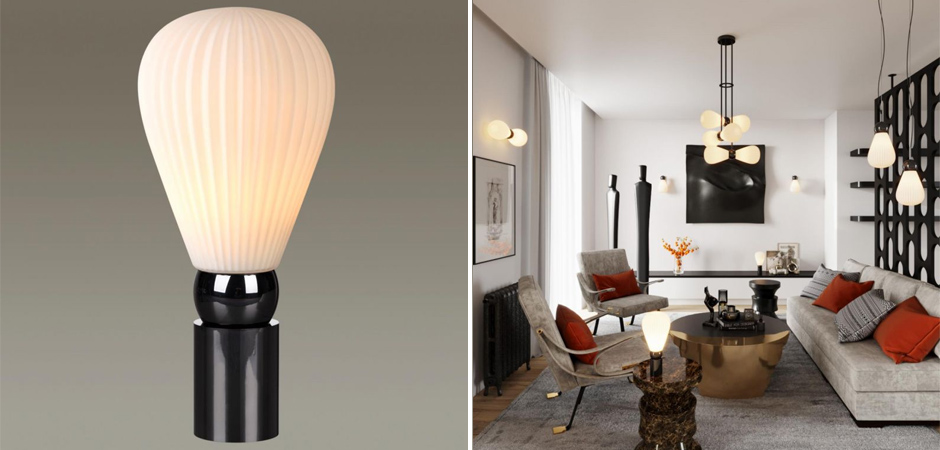 Настольная Лампа Cappadocia Черно-белая Настольная Лампа Cappadocia Черно-белая - Loft-Concept в Барнауле