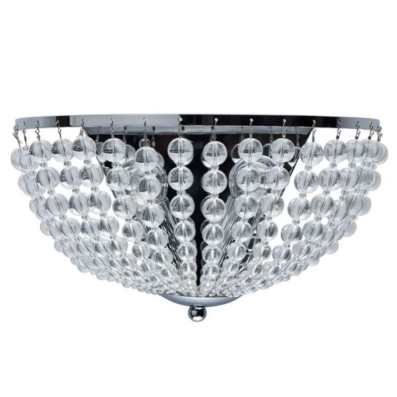 Бра Virginia Clear Beads Wall Lamp chrome Хром Прозрачное Стекло в Барнауле | Loft Concept 
