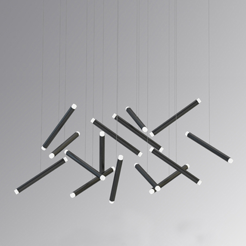 Люстра Dutti D0068 LED Chandelier Modern 14 black Черный в Барнауле | Loft Concept 