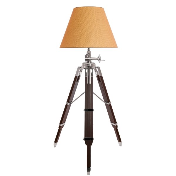Напольная лампа Tripod Floor Lamp Бежево-серый Коричневый Напольная лампа Tripod Floor Lamp Бежево-серый Коричневый в Барнауле | Loft Concept