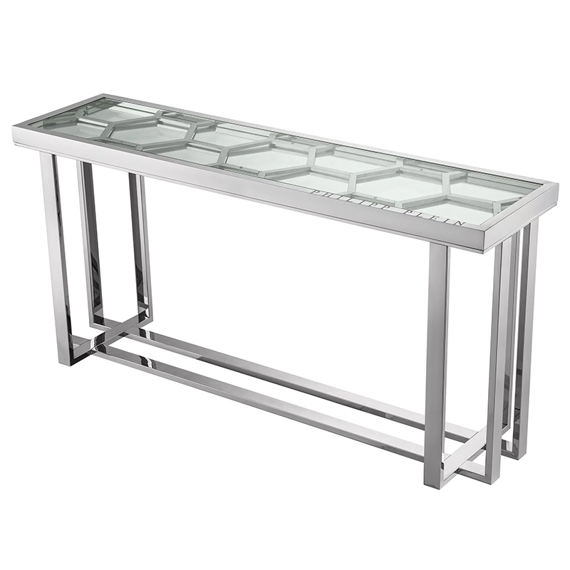 Консоль Philipp Plein Console Table Skeleton Chrome Хром Прозрачное Стекло Консоль Philipp Plein Console Table Skeleton Chrome Хром Прозрачное Стекло в Барнауле | Loft Concept