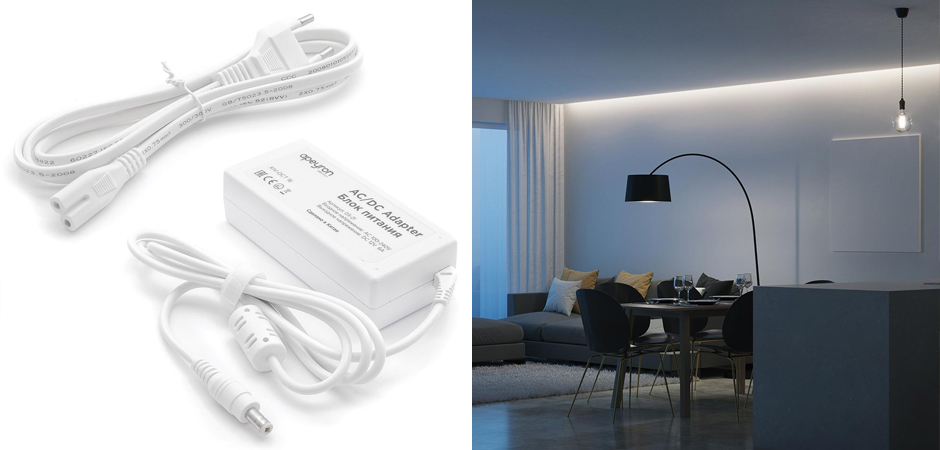 Комплект светодиодной ленты 14,4W/m 60LED/m 5050SMD холодный белый 1M Комплект светодиодной ленты 14,4W/m 60LED/m 5050SMD холодный белый 1M - Loft-Concept в Барнауле